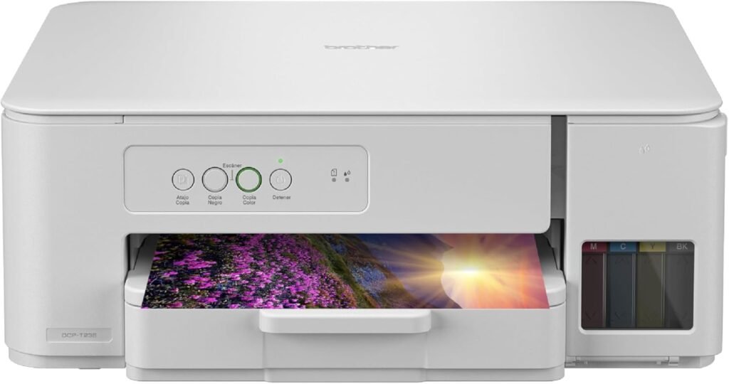 Brother Impresora Multifuncional 3 en 1 de Inyección de Tinta a Color DCP-T236