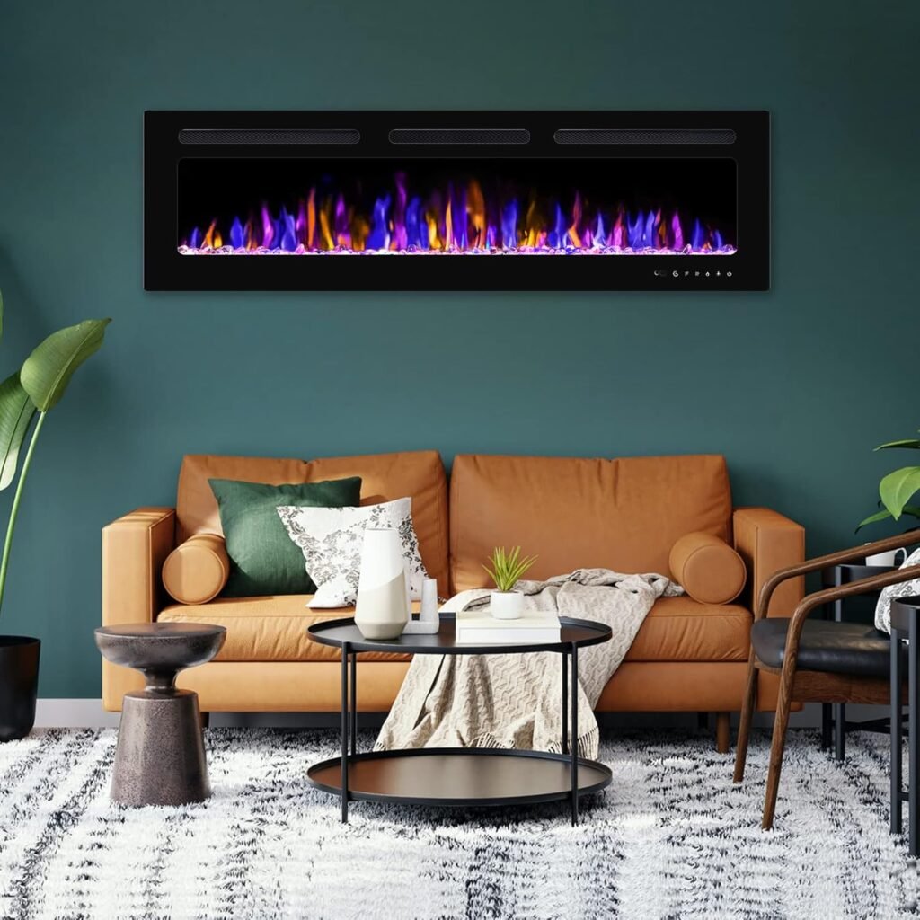 Chimenea eléctrica de 60 pulgadas BETELNUT