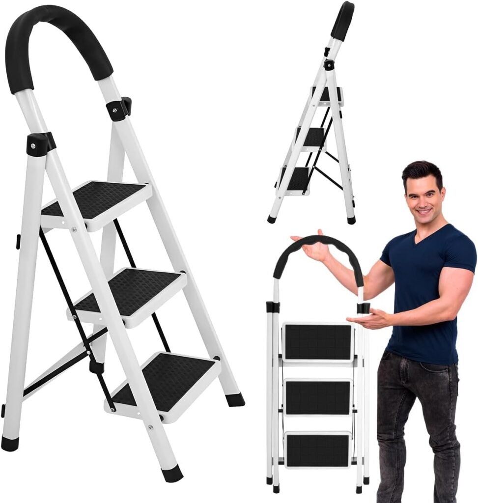 Escalera de Tijera de 3 Peldaños Raganet