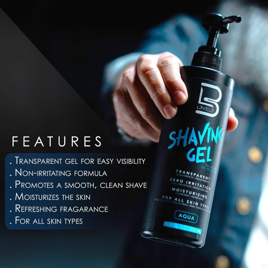 Level 3 Gel para Afeitar Hombre No Irritante con Aroma Refrescante